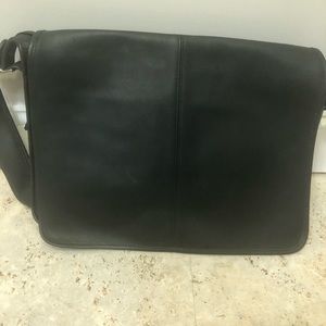 Coach labtop/ crossbody leather bag